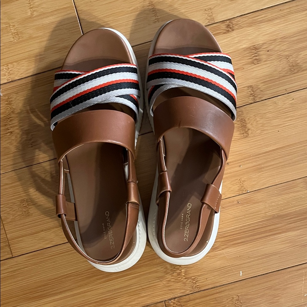 Brown Sandals with Striped